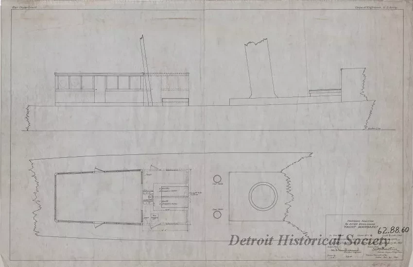 Drawing, Technical - Proposed Addition to After Deck House,
Yacht Margaret