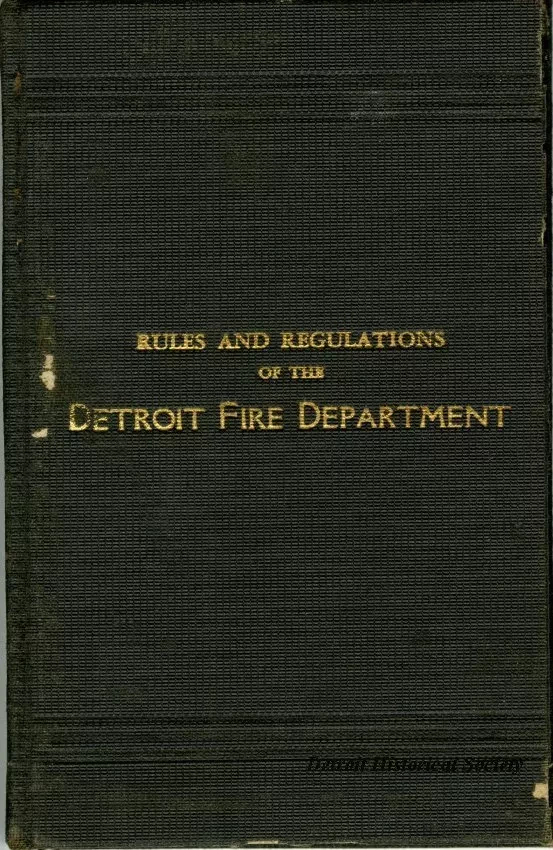 Rules - Rules and Regulations of the Detroit Fire Department