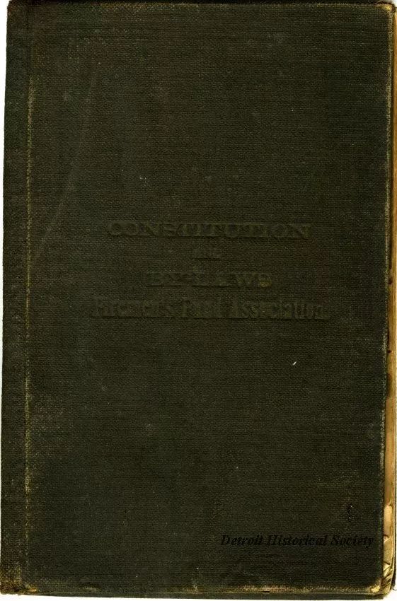 Constitution - Constitution and By-Laws, Firemen's Fund Association