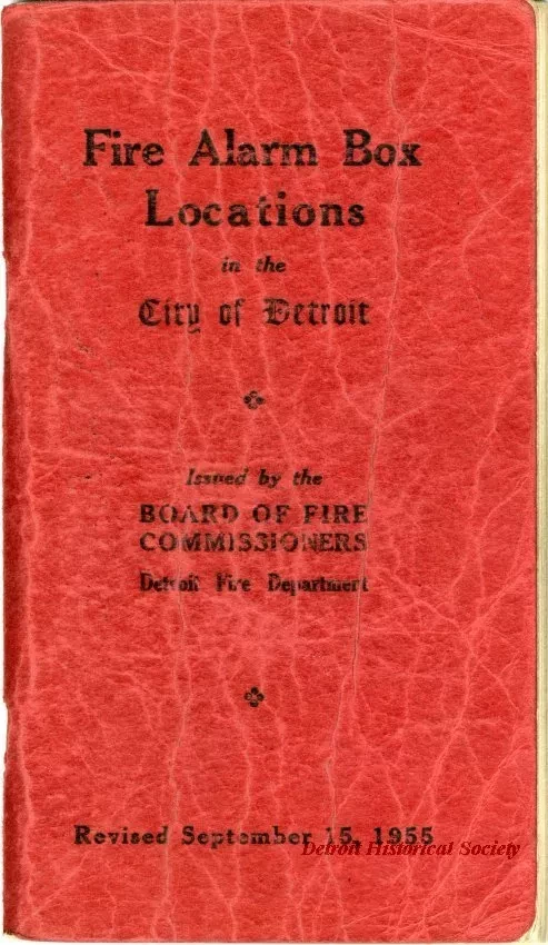 Booklet - Fire Alarm Box Locations in the City of Detroit