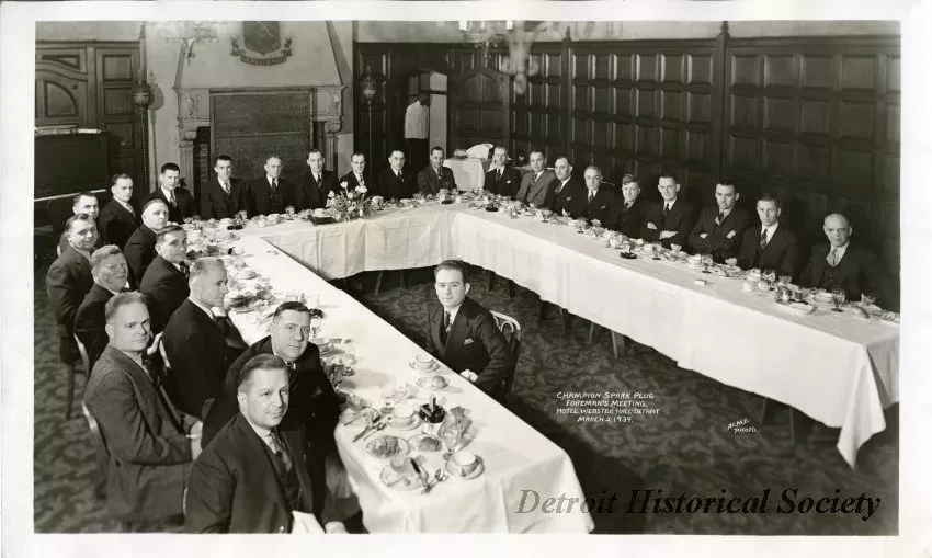Print, Photographic - Champion Spark Plug Foreman's Meeting, Hotel Webster Hall - Detroit.