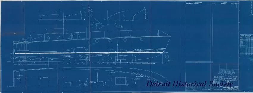 Blueprint - 63 Foot Aircraft Rescue Boat, Mark 3,
Docking Plan & Profile