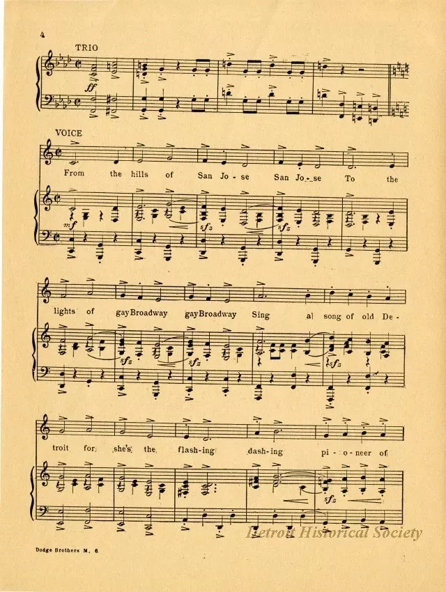 Music, Sheet - Dodge Brothers March