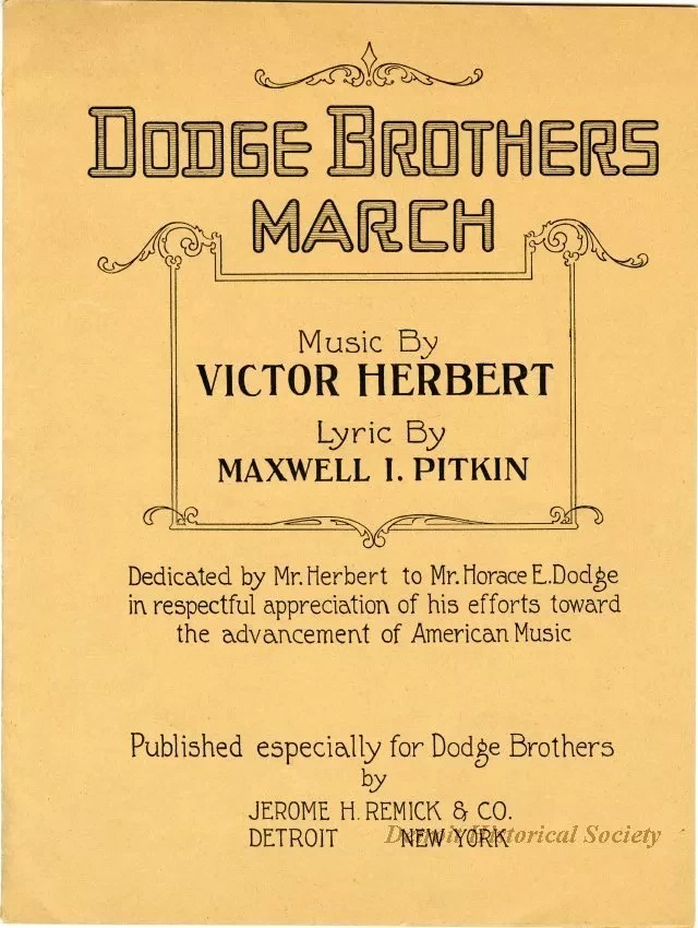 Music, Sheet - Dodge Brothers March