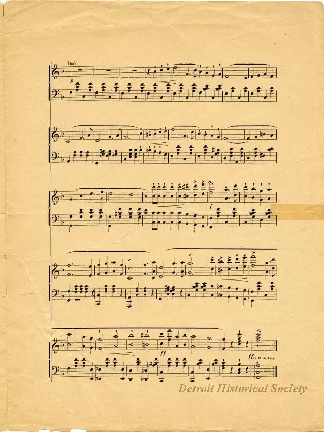 Music, Sheet - The Detroit Free Press Christmas March