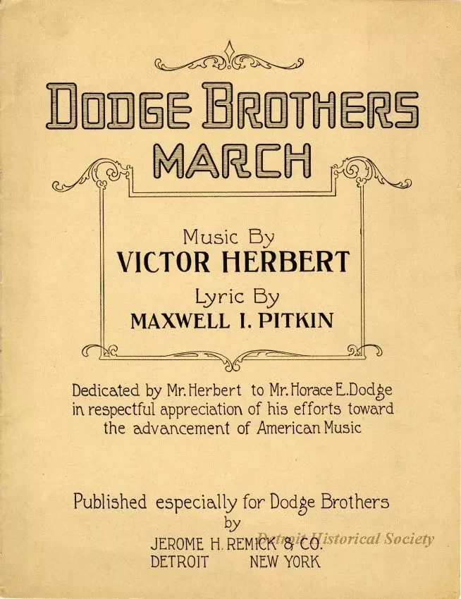 Music, Sheet - Dodge Brothers March