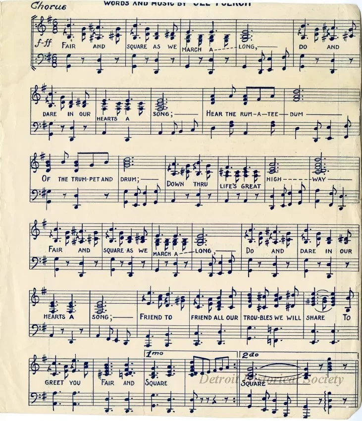 Music, Sheet - Fair and Square March