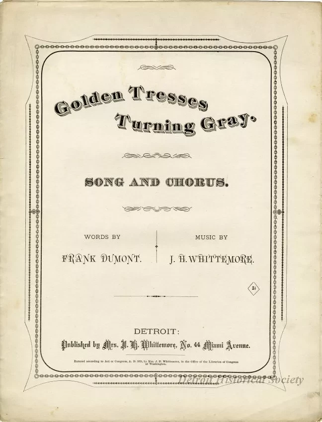 Music, Sheet - Golden Tresses Turning Gray