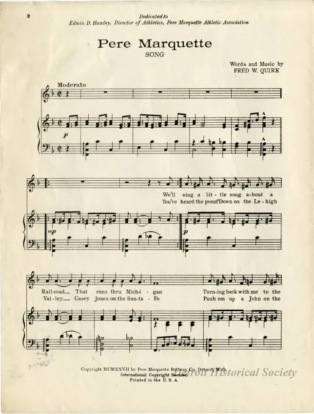 Music, Sheet - Pere Marquette