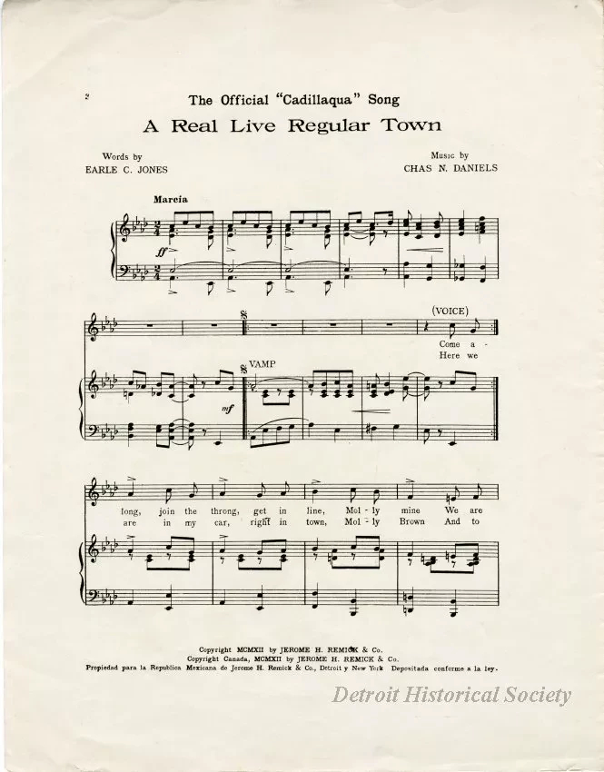 Music, Sheet - A Real, Live, Regular Town