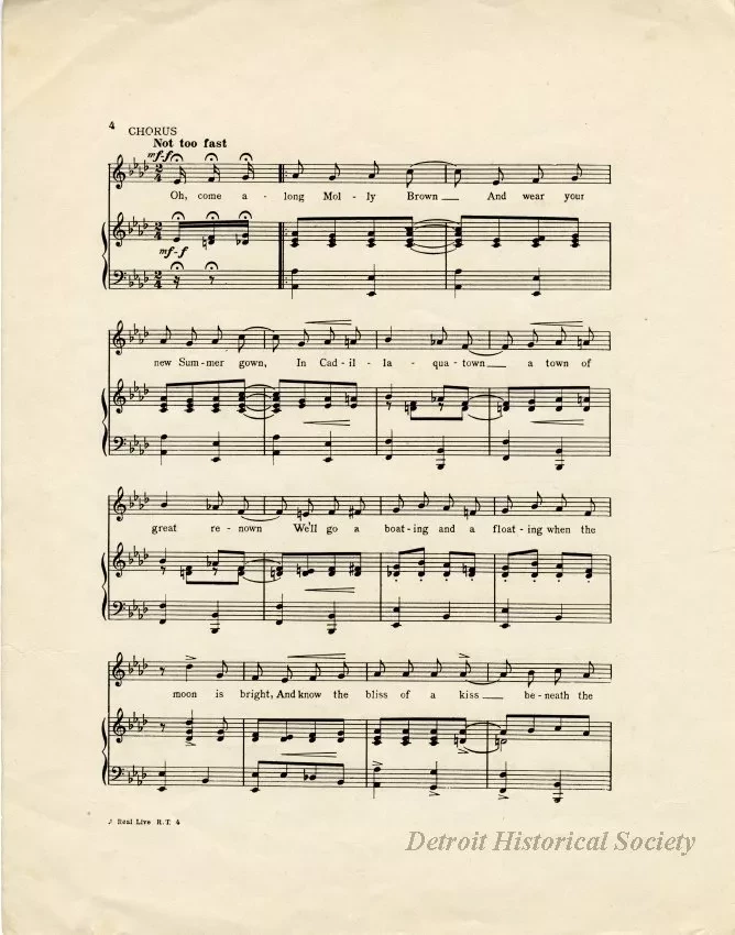 Music, Sheet - A Real, Live, Regular Town