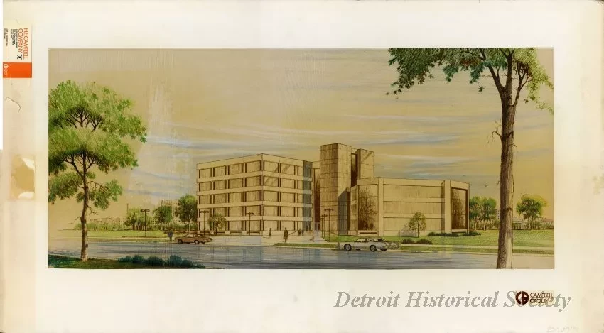 Drawing - University of Detroit New Dental Center, Detroit Medical Center, Professional Plaza