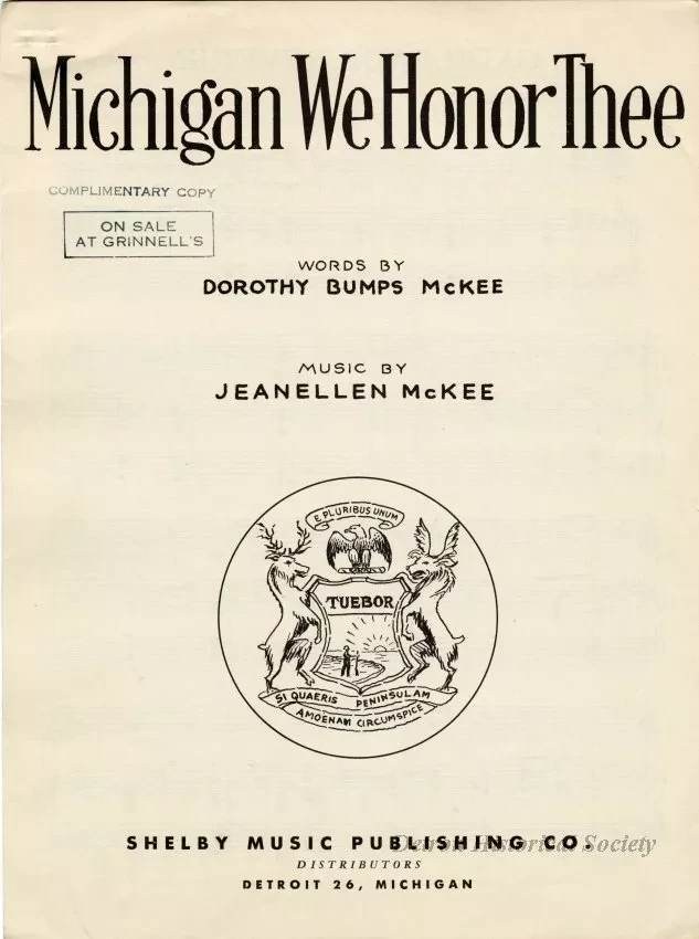 Music, Sheet - Michigan We Honor Thee