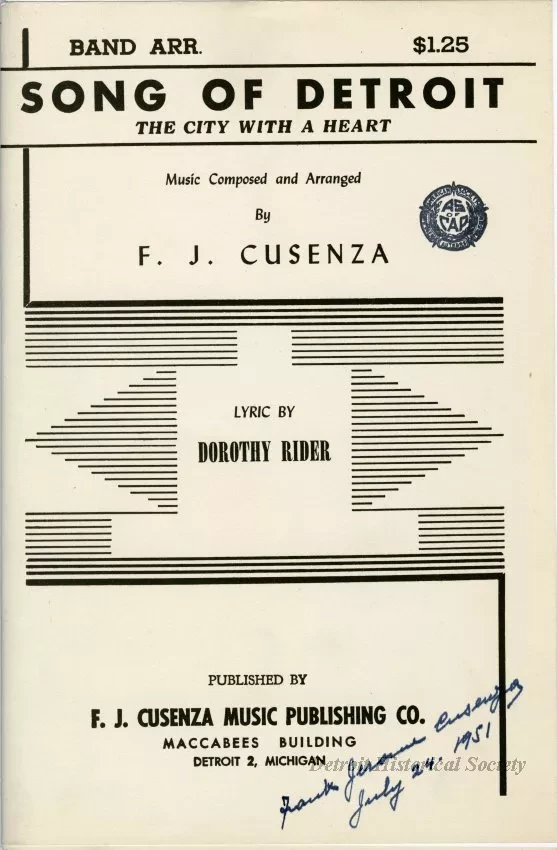 Score - Song of Detroit, The City With a Heart