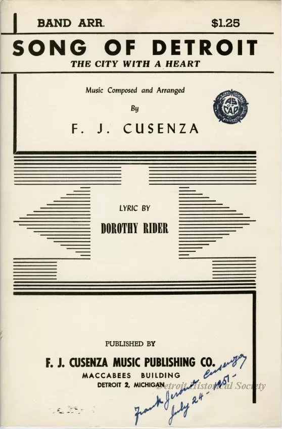 Score - Song of Detroit, The City With a Heart