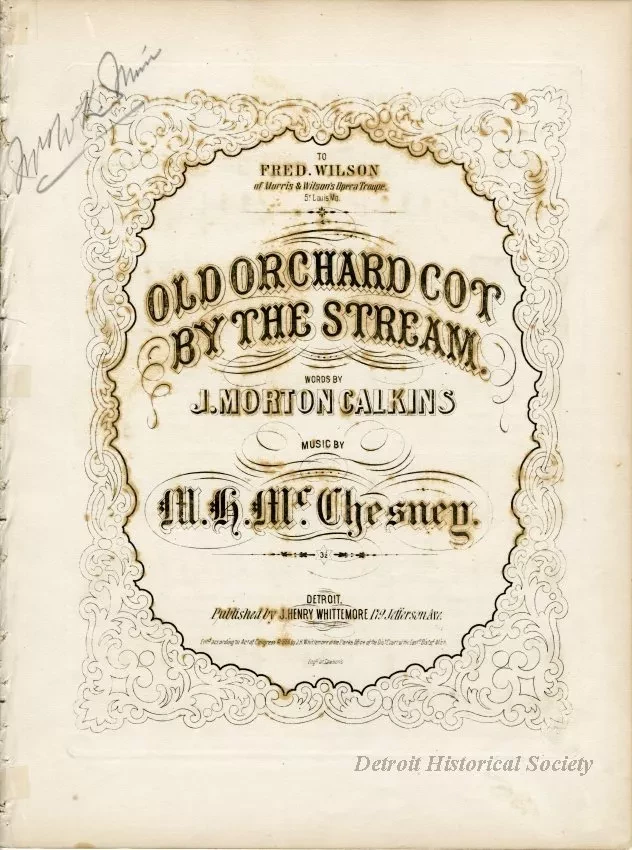 Music, Sheet - Old Orchard Cot by the Stream