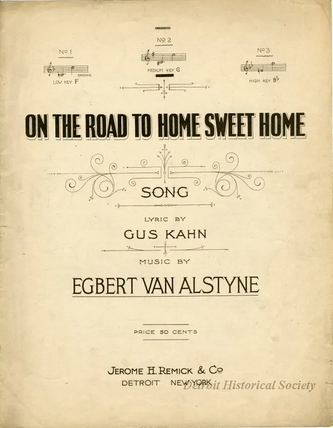 Music, Sheet - On the Road to Home Sweet Home