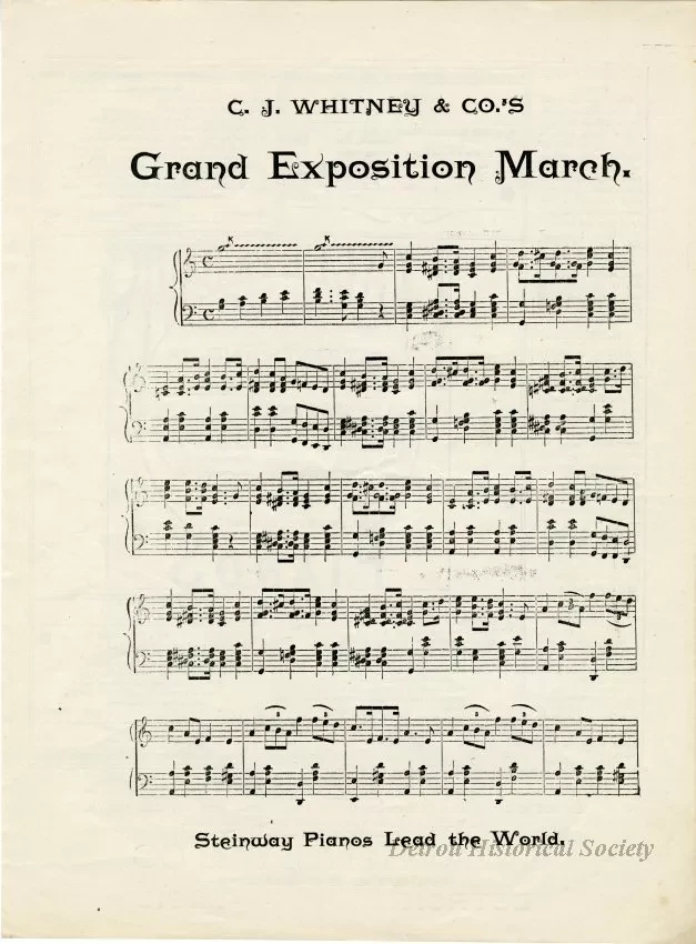 Music, Sheet - C. J. Whitney & Co.'s Grand Exposition March
