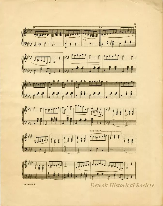 Music, Sheet - La Detroit Waltzes