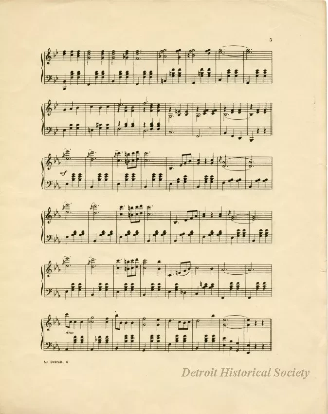 Music, Sheet - La Detroit Waltzes
