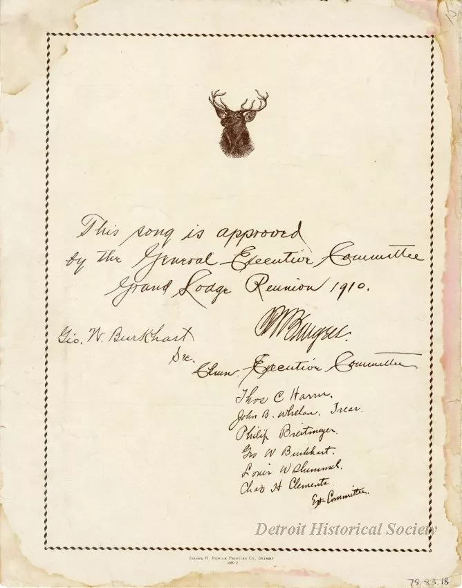 Music, Sheet - Hang Your Hat in Detroit