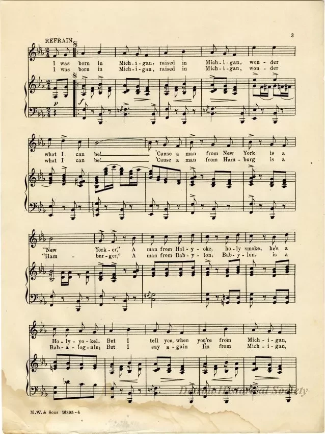 Music, Sheet - Michigan