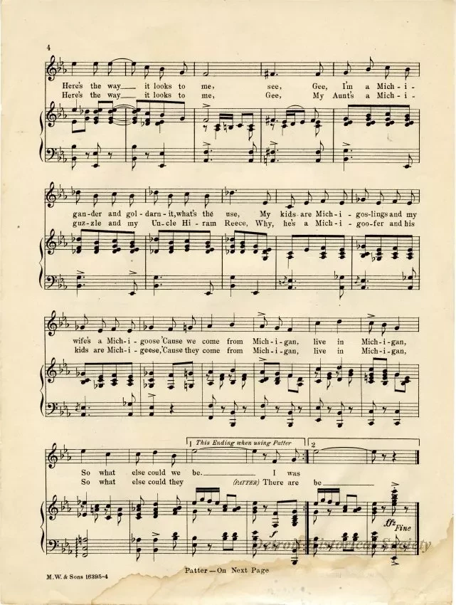 Music, Sheet - Michigan