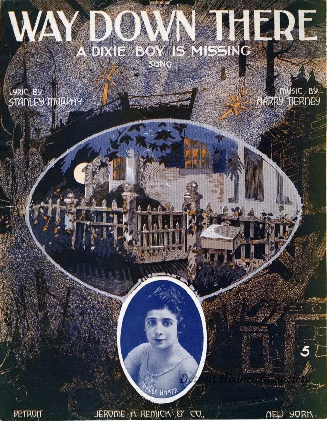 Music, Sheet - Way Down There, A Dixie Boy is Missing