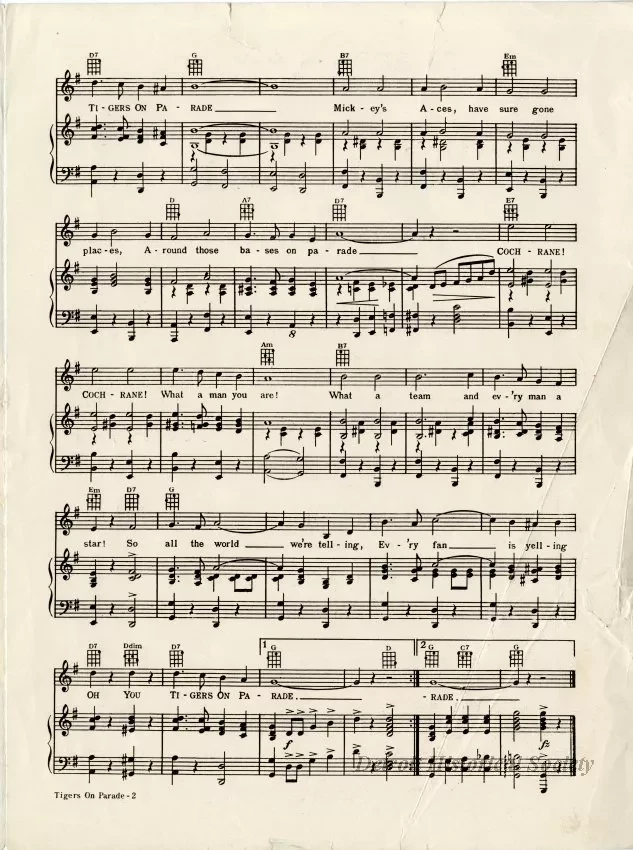 Music, Sheet - Tigers on Parade