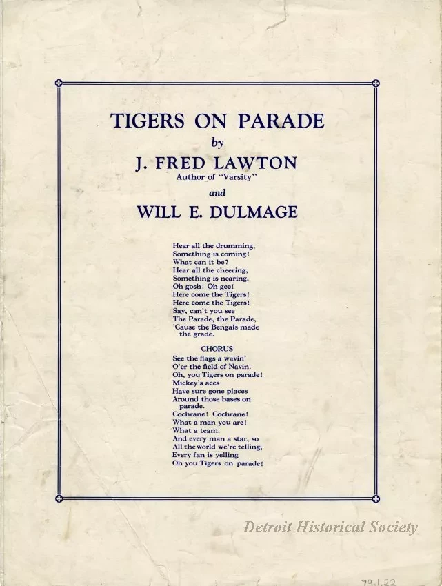 Music, Sheet - Tigers on Parade