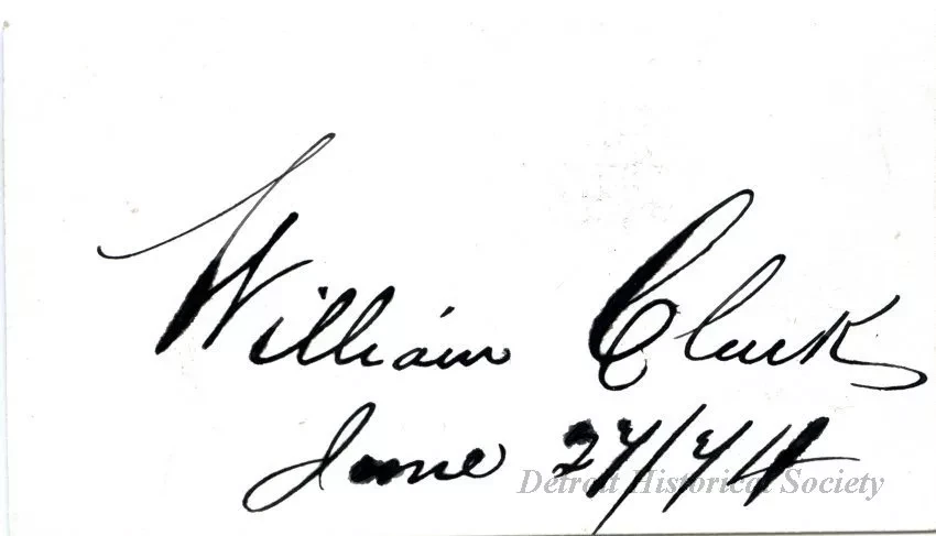 Card, Business - William Clark