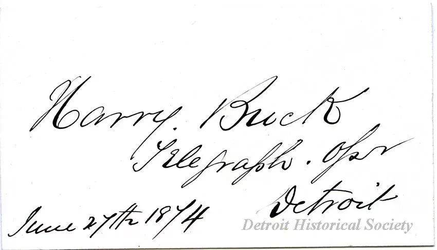 Card, Business - Harry Buck