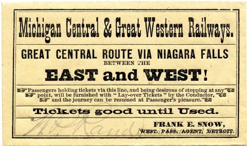 Envelope - Michigan Central & Great Western Railways