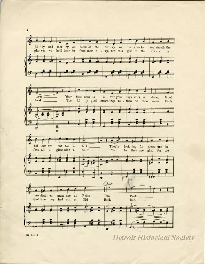 Music, Sheet - Old Belle Isle