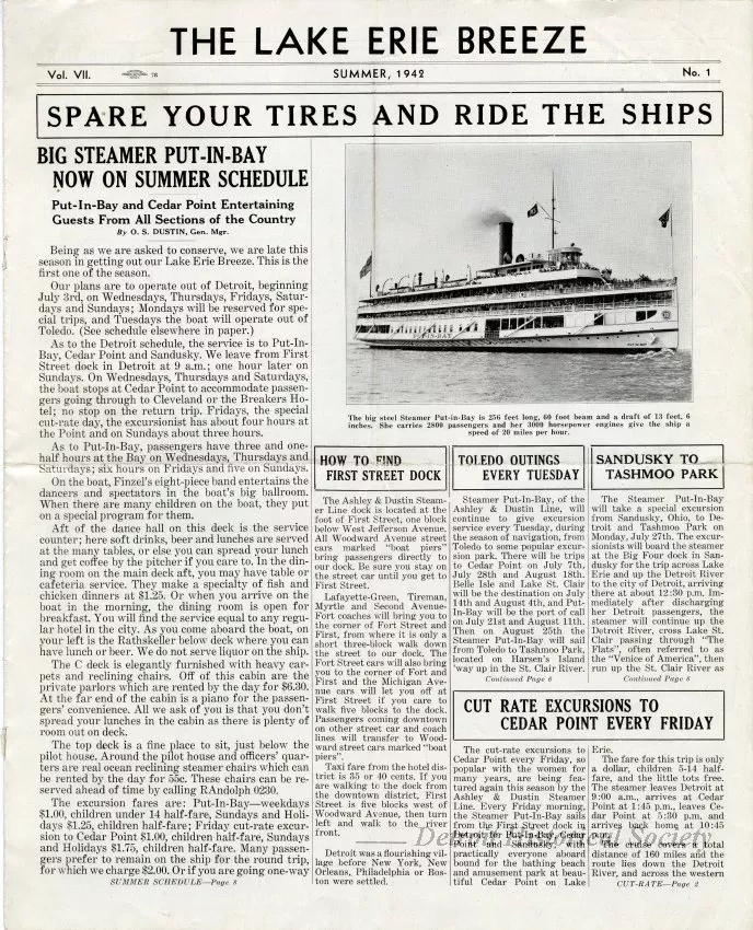 Newspaper - The Lake Erie Breeze, Vol. VII, No. 1