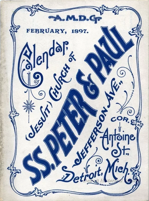 Bulletin - SS. Peter and Paul's (Jesuit) Church Calendar and Parish Society Bulletin, Vol. 8, No. 2