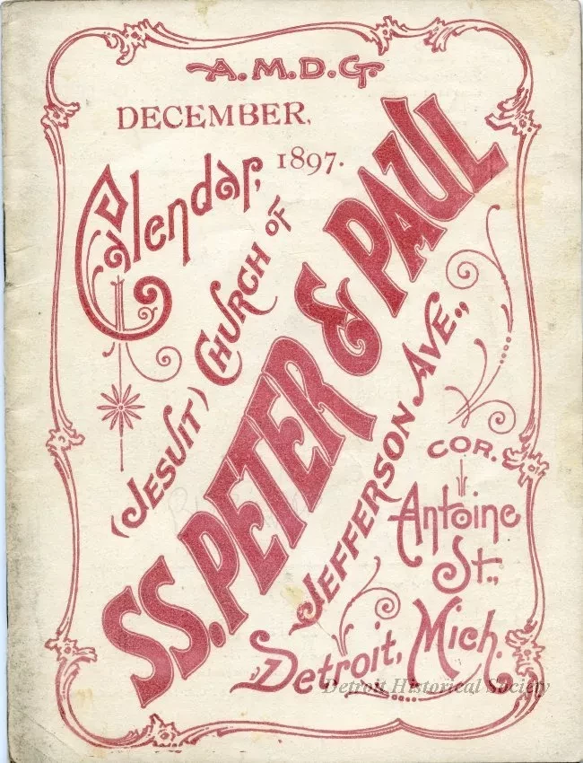 Bulletin - SS. Peter and Paul's (Jesuit) Church Calendar and Parish Society Bulletin, Vol. 8, No. 12