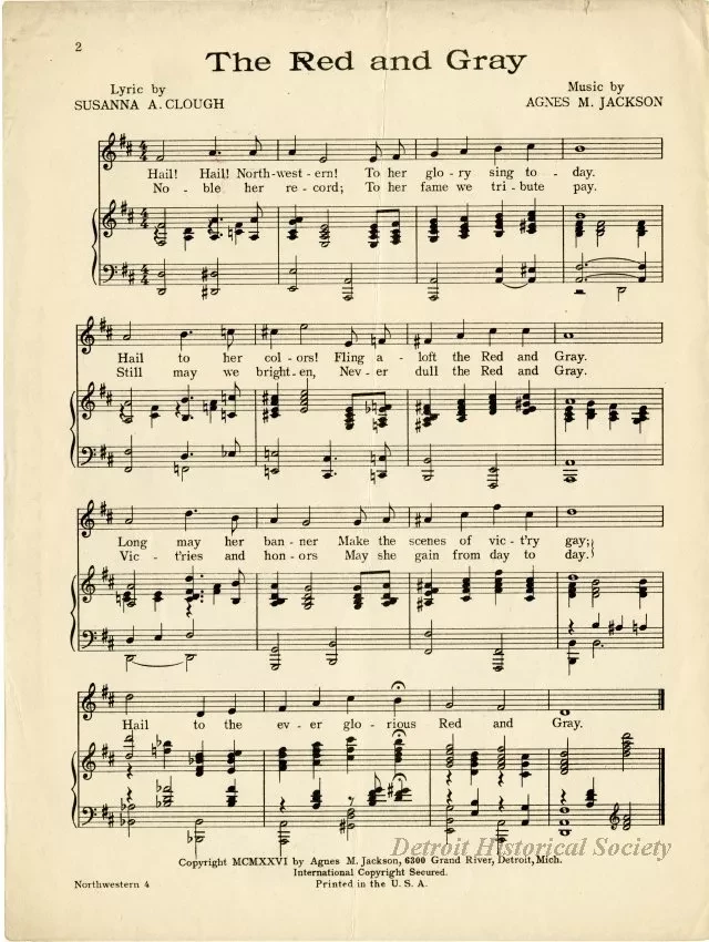 Music, Sheet - The Red and Gray