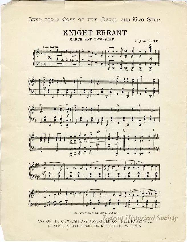 Music, Sheet - Pingree Memorial March