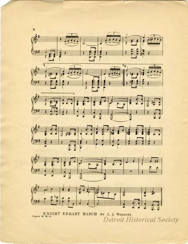 Music, Sheet - Pingree Memorial March