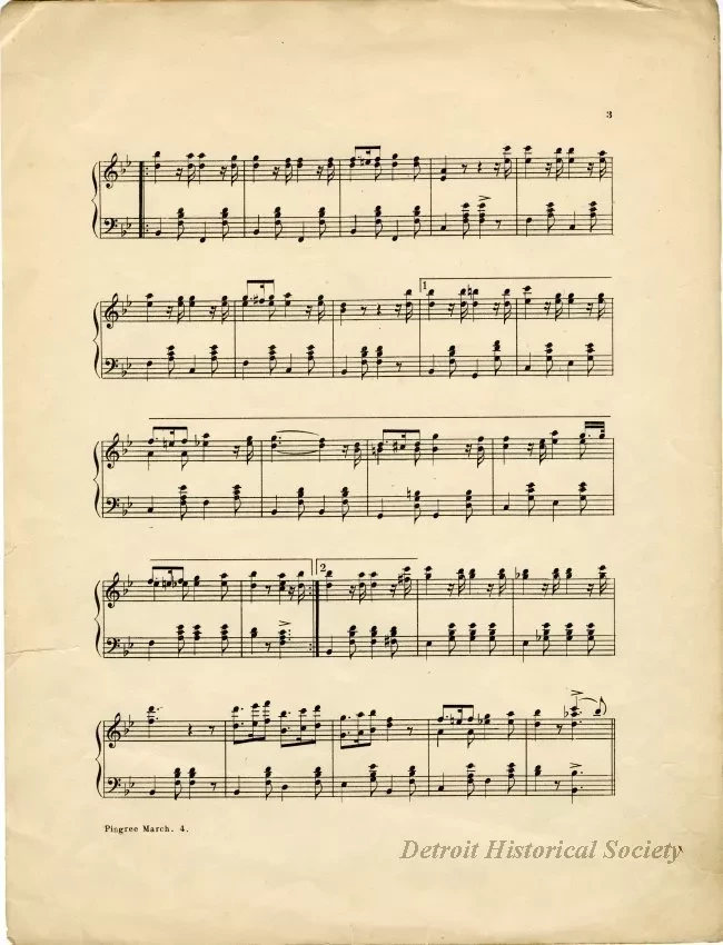 Music, Sheet - Pingree March