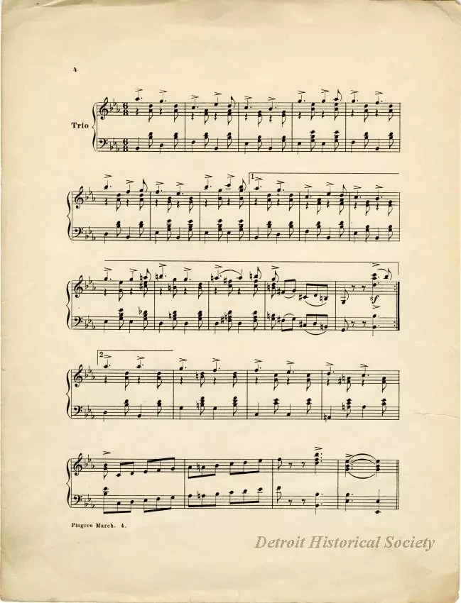 Music, Sheet - Pingree March
