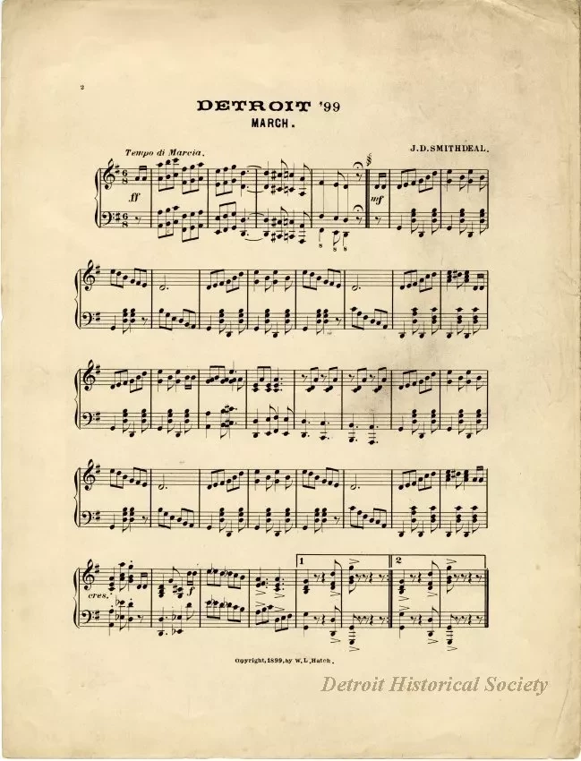 Music, Sheet - Detroit '99