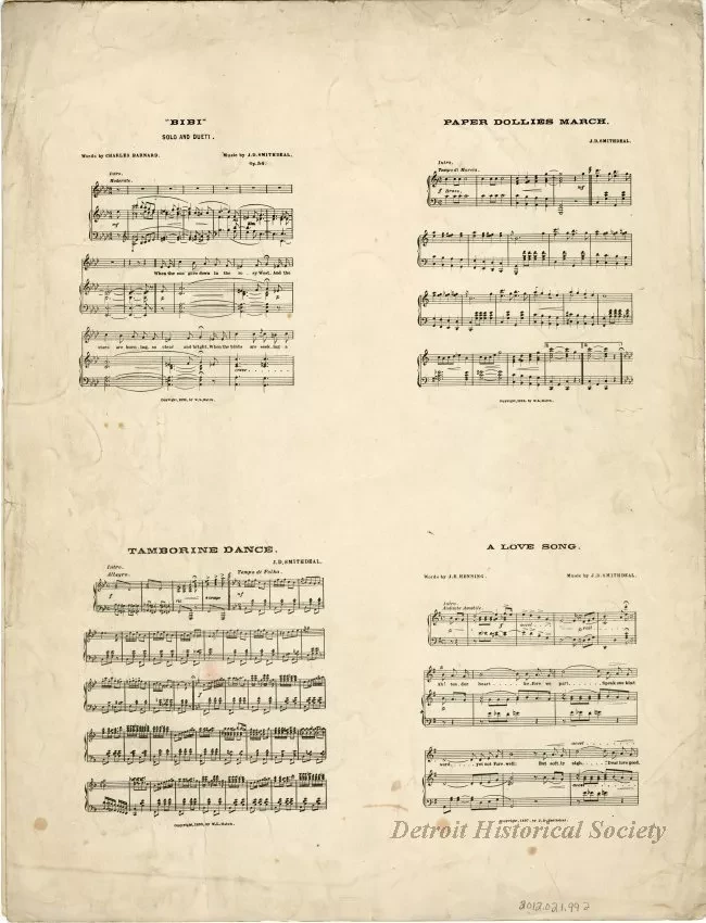 Music, Sheet - Detroit '99