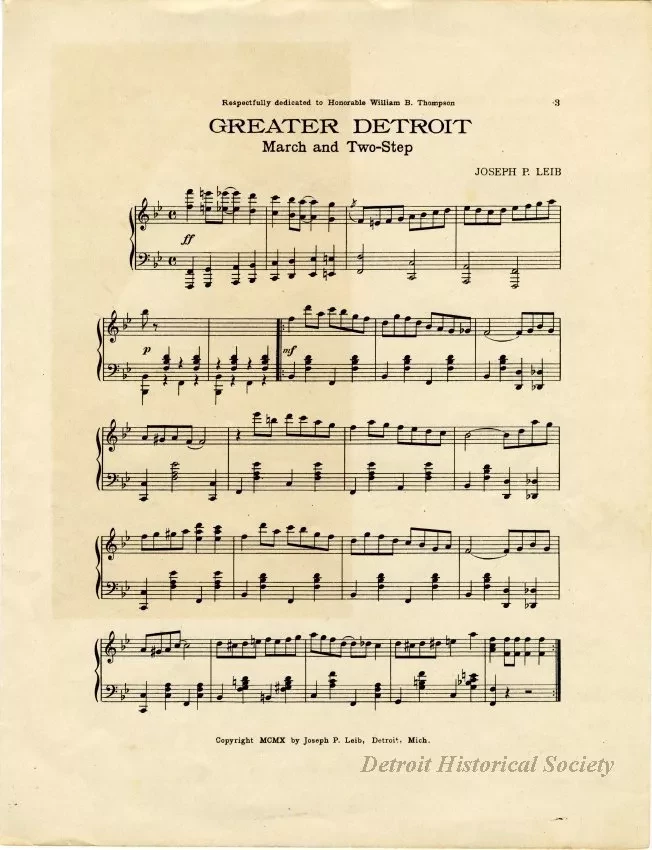 Music, Sheet - Greater Detroit