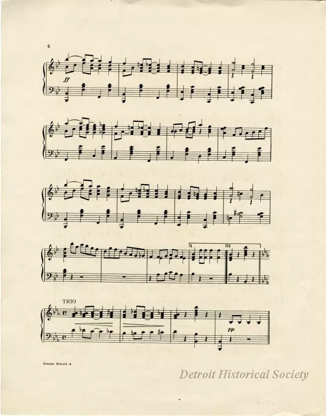 Music, Sheet - Greater Detroit
