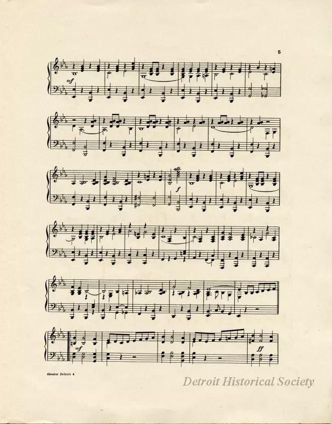 Music, Sheet - Greater Detroit