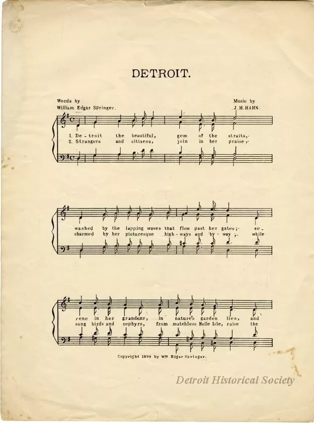 Music, Sheet - Detroit