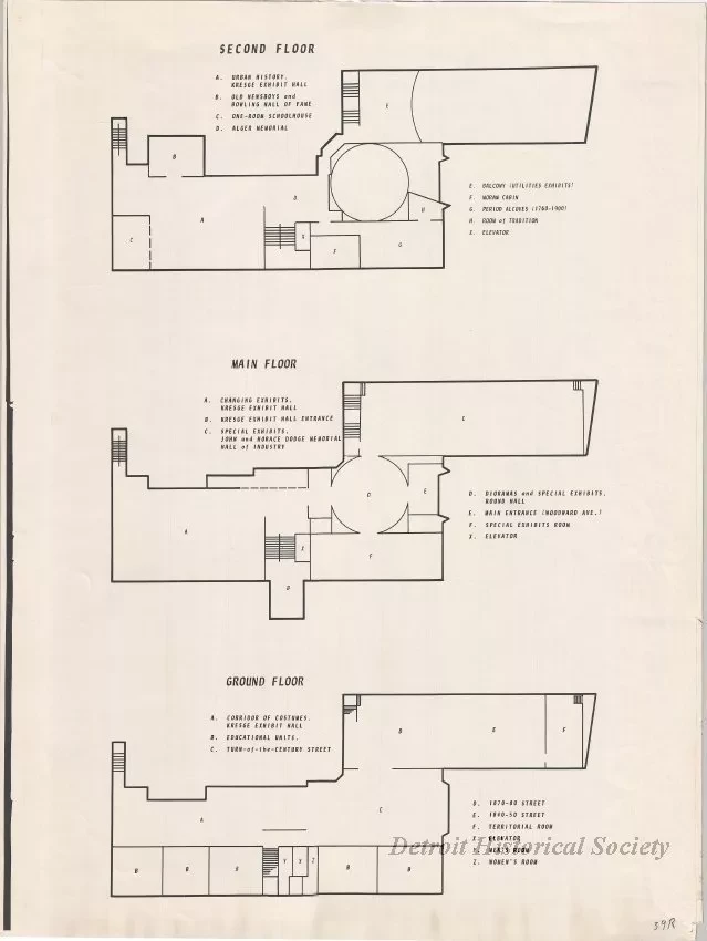 Drawing, Architectural - Detroit Historical Museum