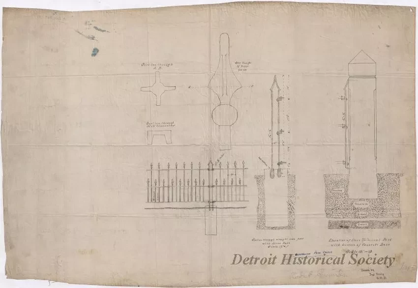 Drawing, Architectural - Jefferson Ave. Fence
[Fort Wayne]